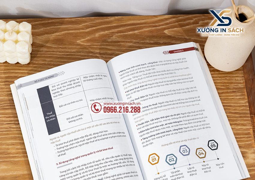 In sách khổ A5 - In màu công nghiệp offset tại xưởng in sách