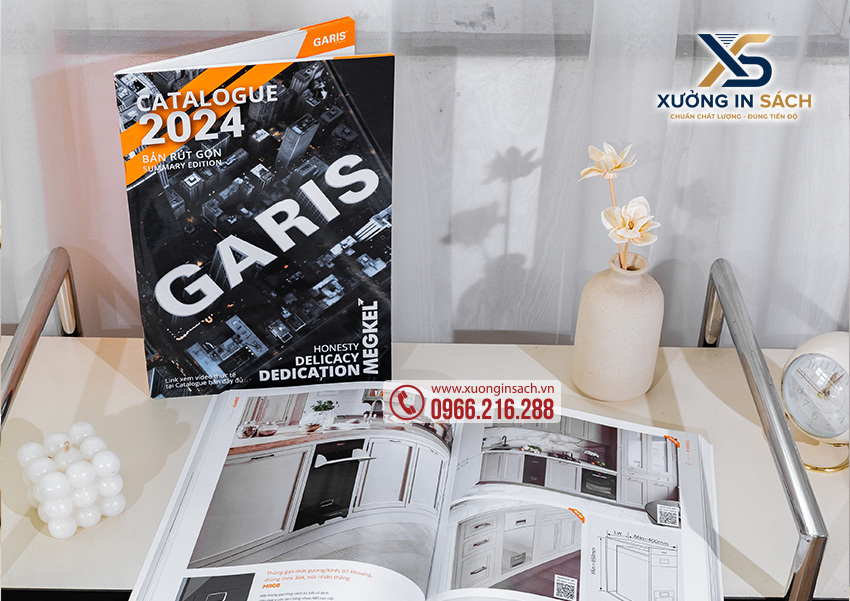 Dự án in catalogue màu Garis được thực hiện bởi xưởng in sách