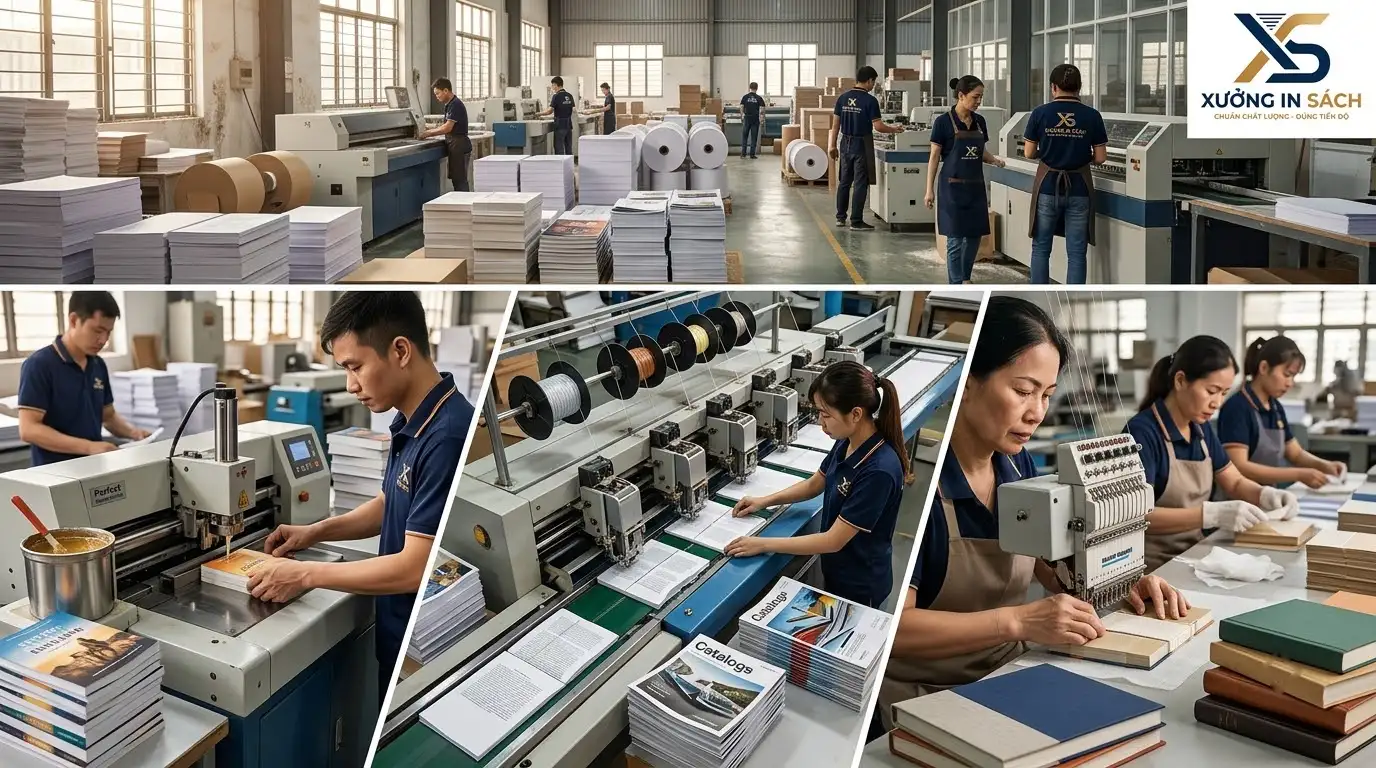 So sánh chi phí các kiểu đóng gáy sách phổ biến tại xưởng sản xuất