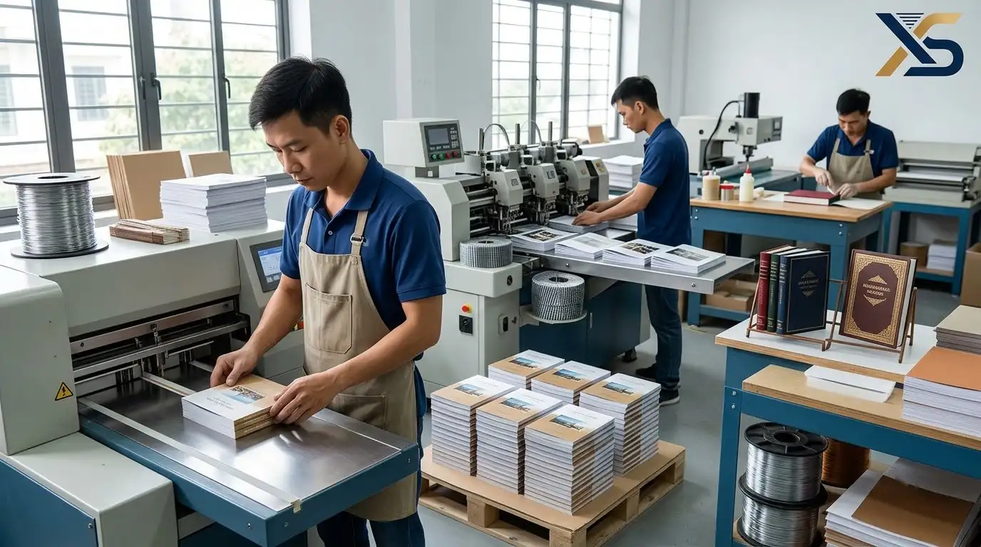 Quy trình vận hành máy móc đóng gáy sách khép kín chuẩn SOP