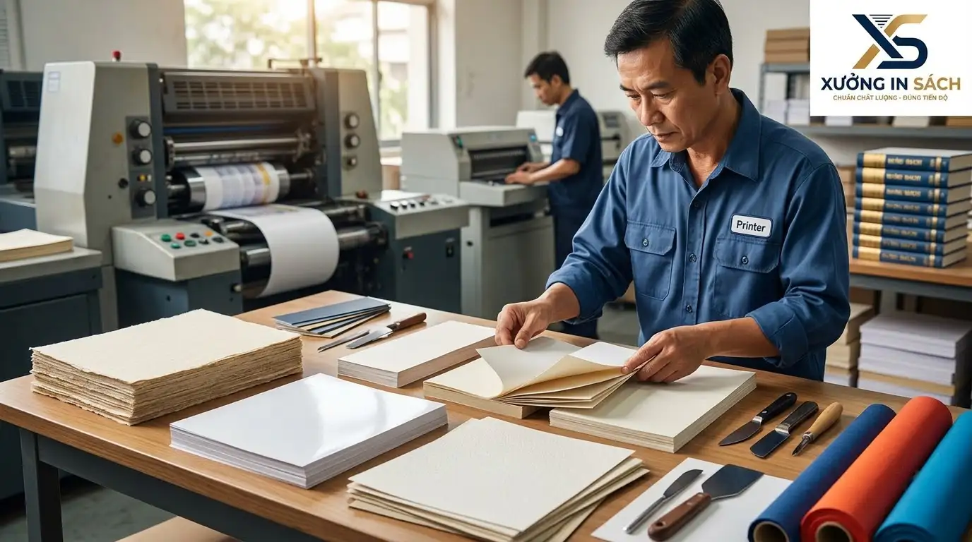 các loại giấy in sách phổ biến cho bìa và ruột