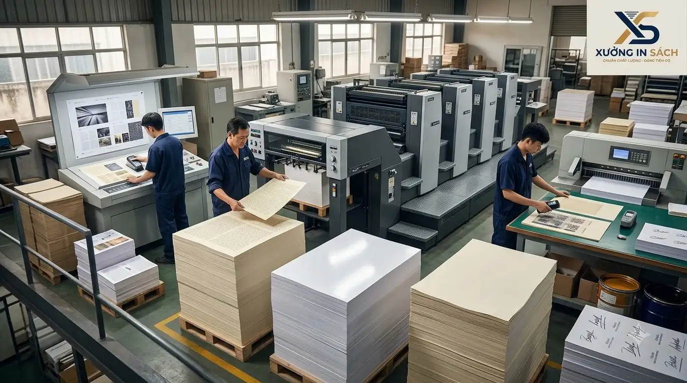quy trình kiểm soát chất lượng các loại giấy in sách phổ biến