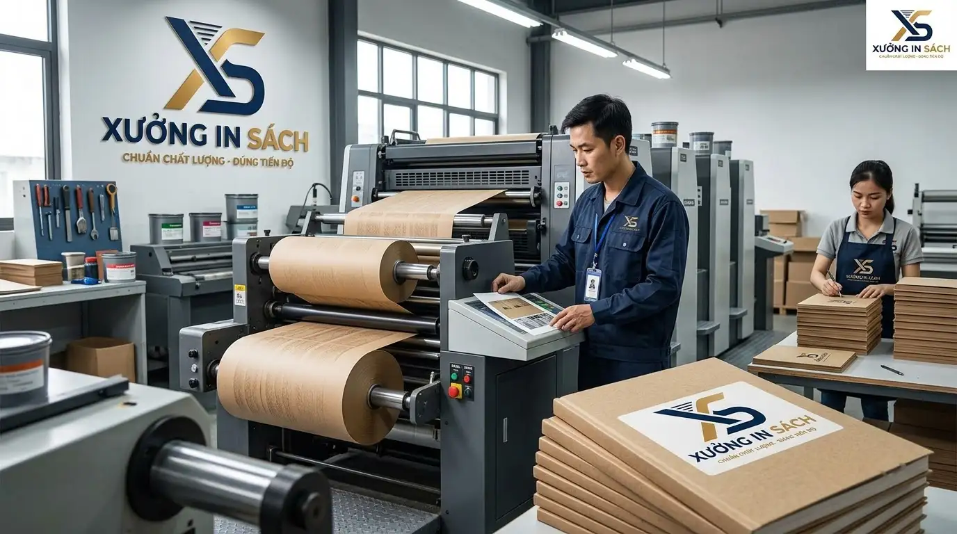 ứng dụng giấy kraft in ruột sách độc đáo
