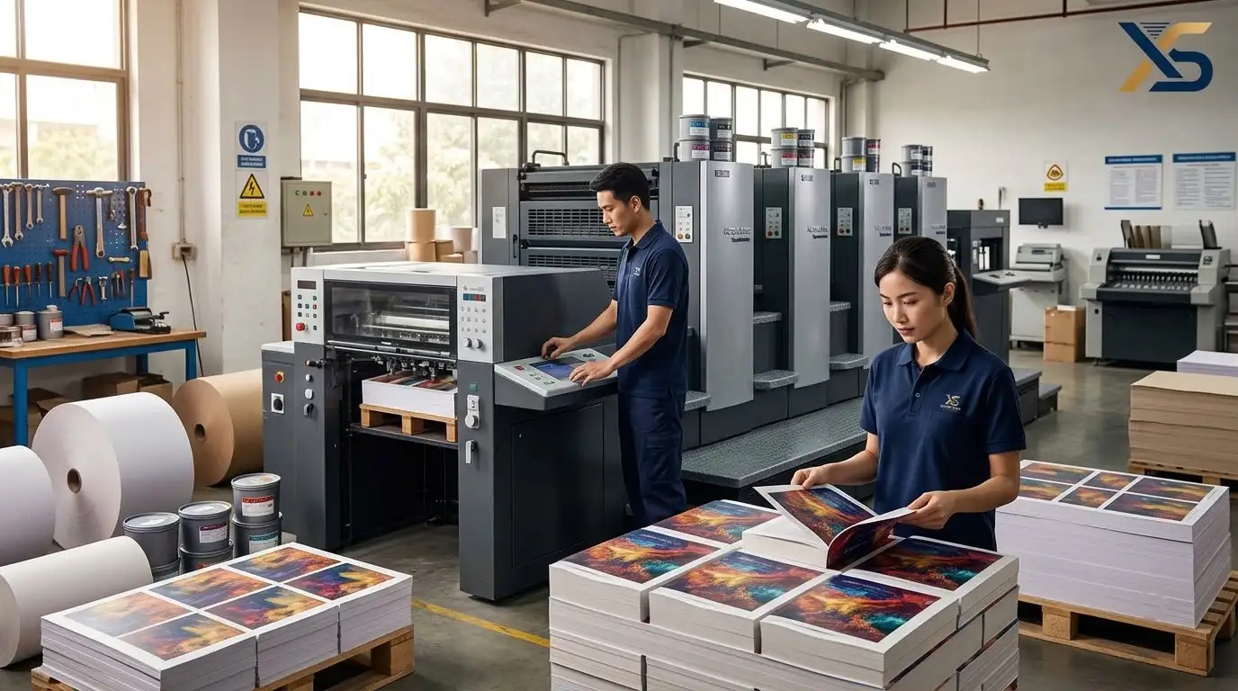 Công đoạn kiểm tra dàn trang và chế bản in sách tại xưởng