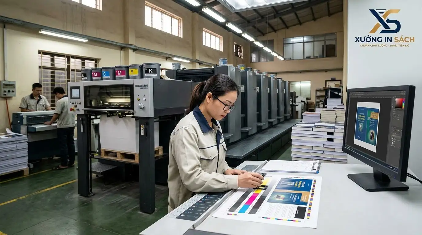 so sánh không gian màu cmyk và rgb và bảng giá in sách