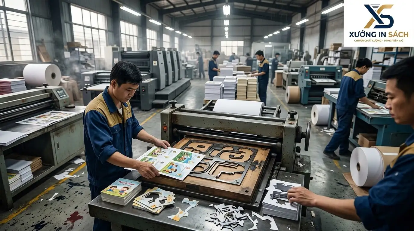 kỹ thuật bế khuôn tạo hình sách chuẩn xác