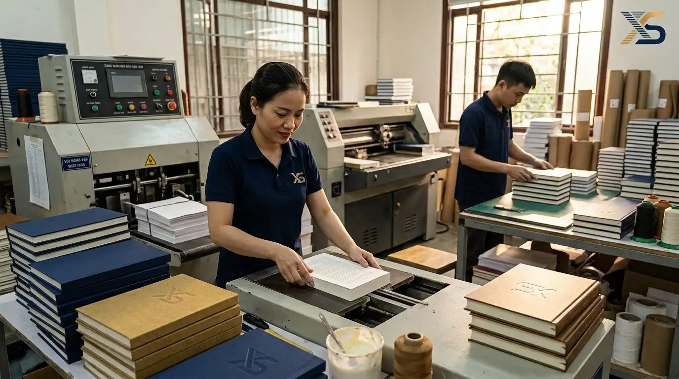 Xưởng in sách bìa cứng chuyên nghiệp bồi carton lạnh cao cấp