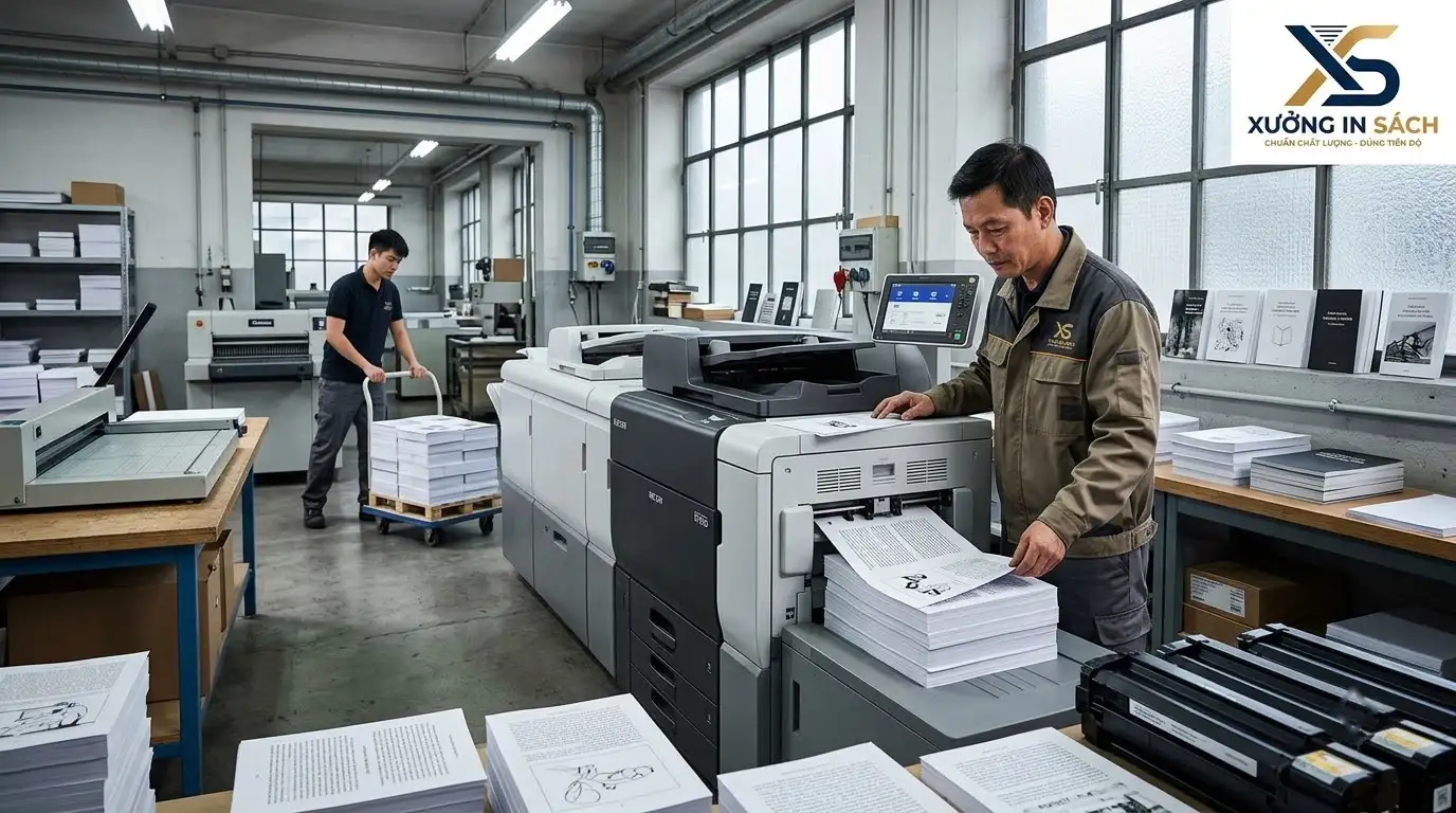 in sách đen trắng máy offset công nghiệp sắc nét
