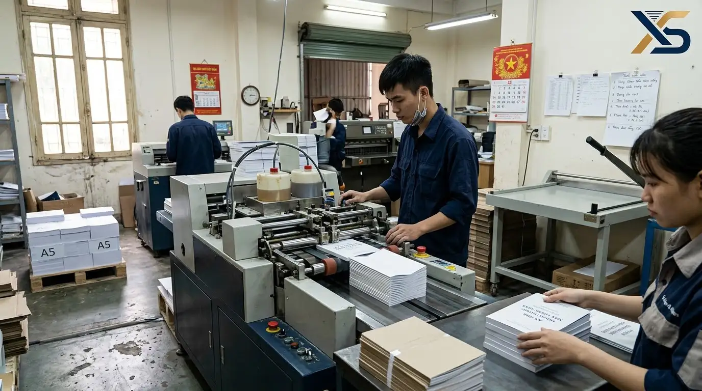 in sách khổ A5 chất lượng cao tại xưởng in sách Hà Nội
