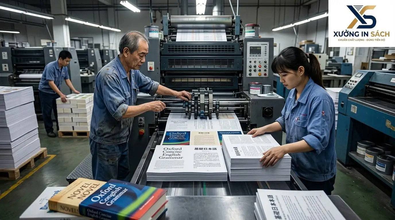 quy trình sản xuất in sách ngoại ngữ chuyên nghiệp