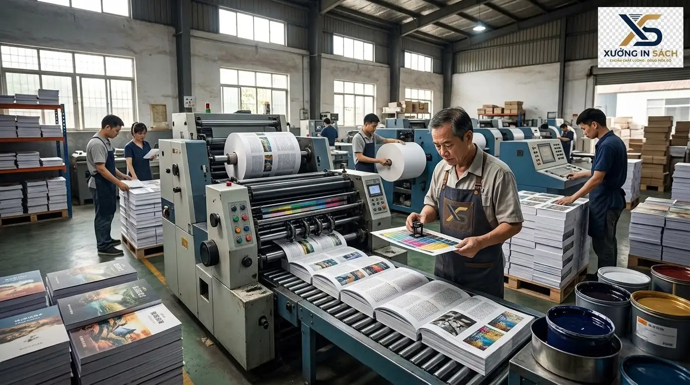 Dịch vụ in sách số lượng lớn bằng máy offset công nghiệp tại Hà Nội