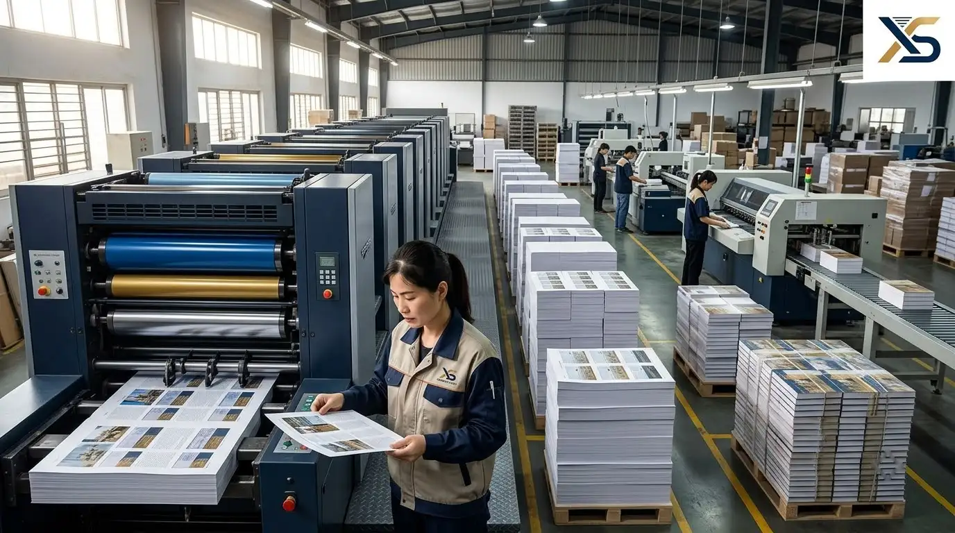 Dây chuyền in ấn sách số lượng lớn bằng công nghệ offset khép kín hiện đại