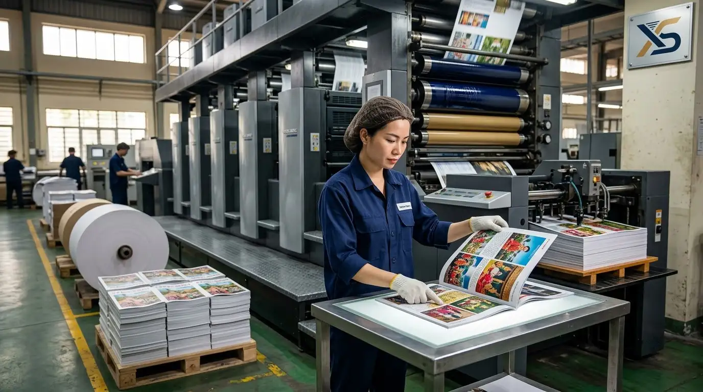Chất liệu giấy Couche in tạp chí đẹp bóng sáng