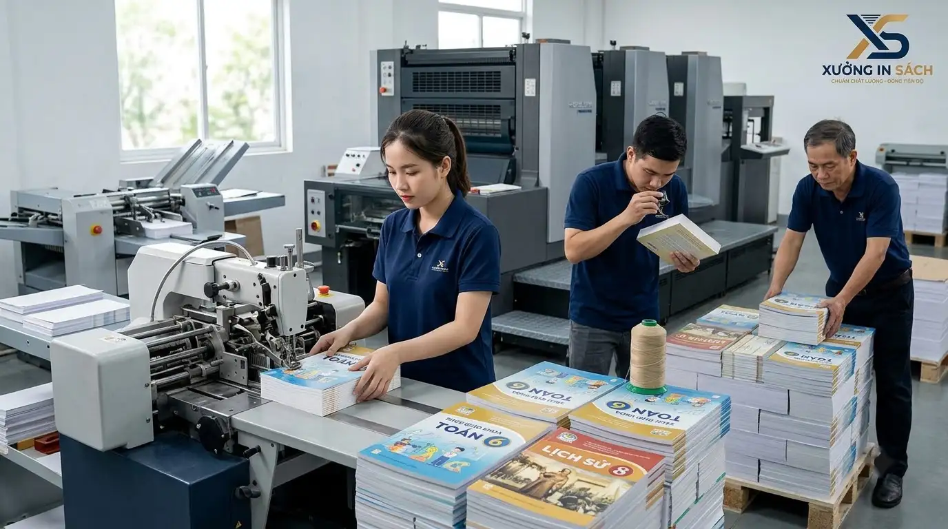đóng gáy keo pur giáo trình bền chắc