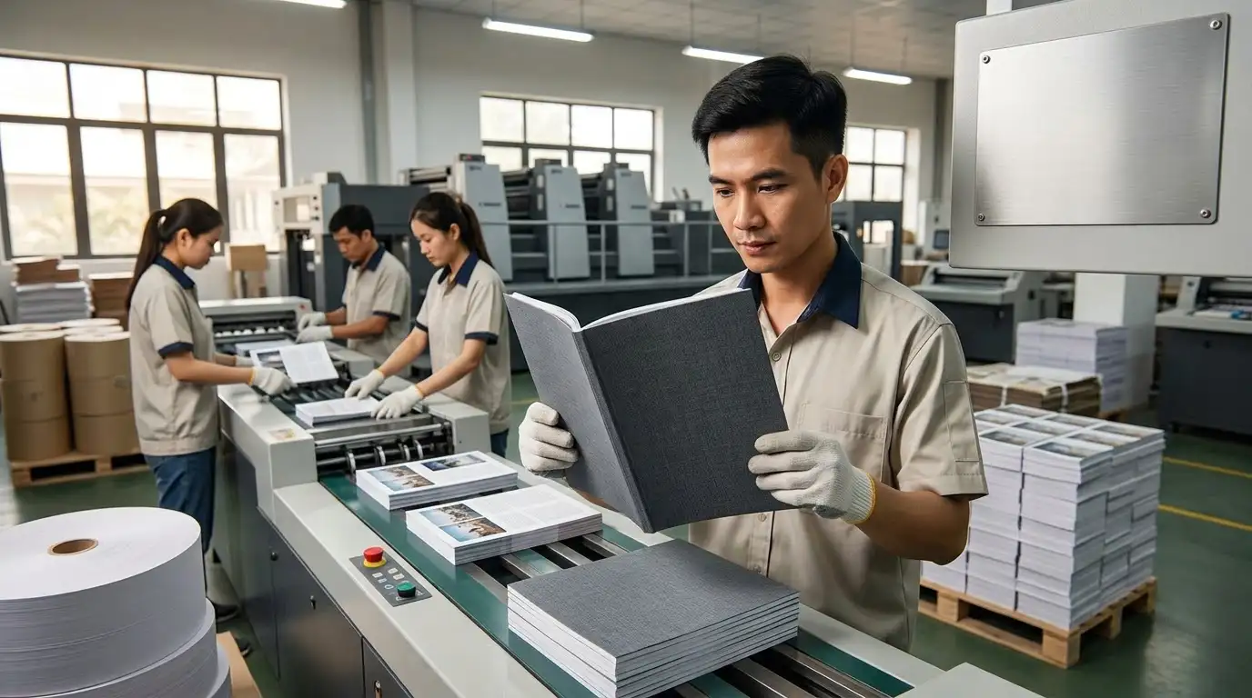 mẫu bìa catalogue dạng sách ép kim định hình logo sang trọng