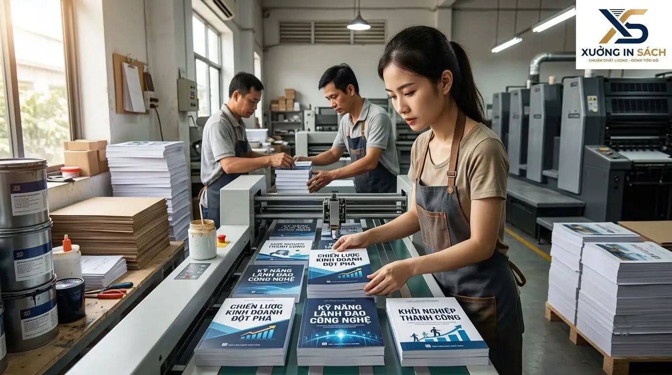 quy trình in mẫu bìa sách kinh doanh tại In Alpha