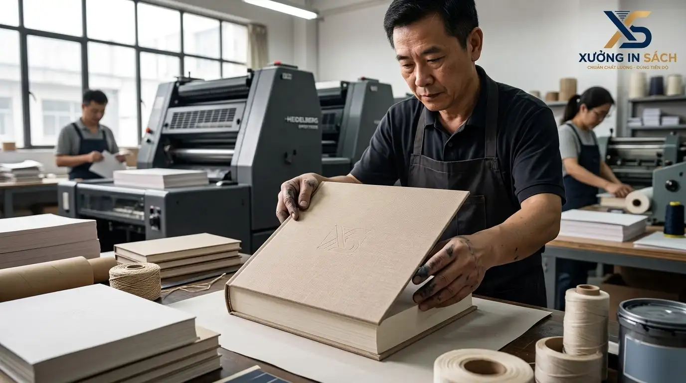 Kỹ thuật gia công ép kim mẫu bìa sách phong cách tối giản cao cấp