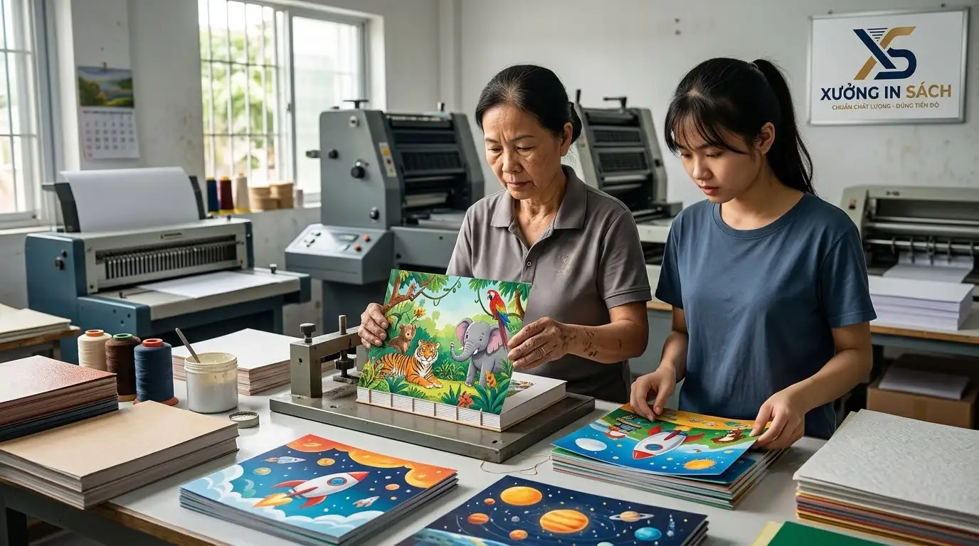 Mẫu bìa sách thiếu nhi rực rỡ sắc màu hút mắt bé