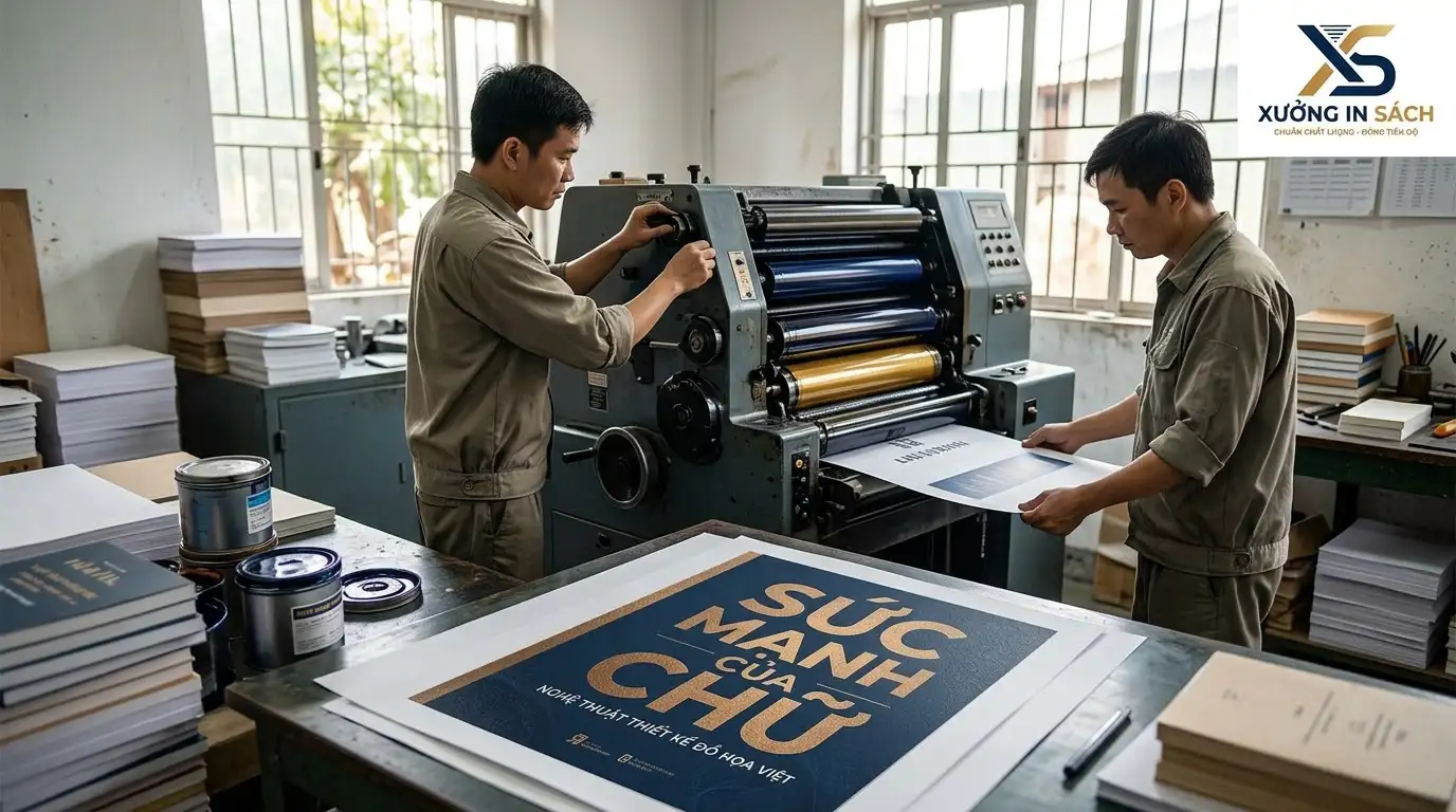 thiết kế bìa sách nghệ thuật chữ sáng tạo và tương phản mạnh