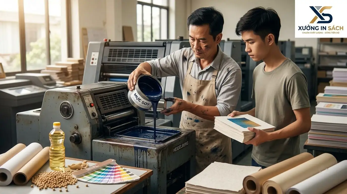 Màu sắc mực in gốc đậu nành tươi sáng vượt trội