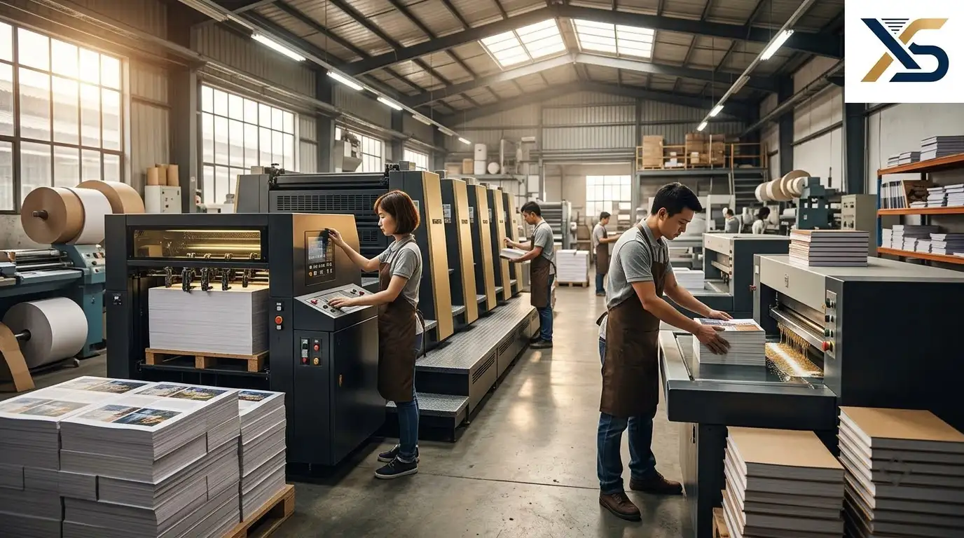nhà xuất bản và xưởng in trong quy trình sản xuất sách