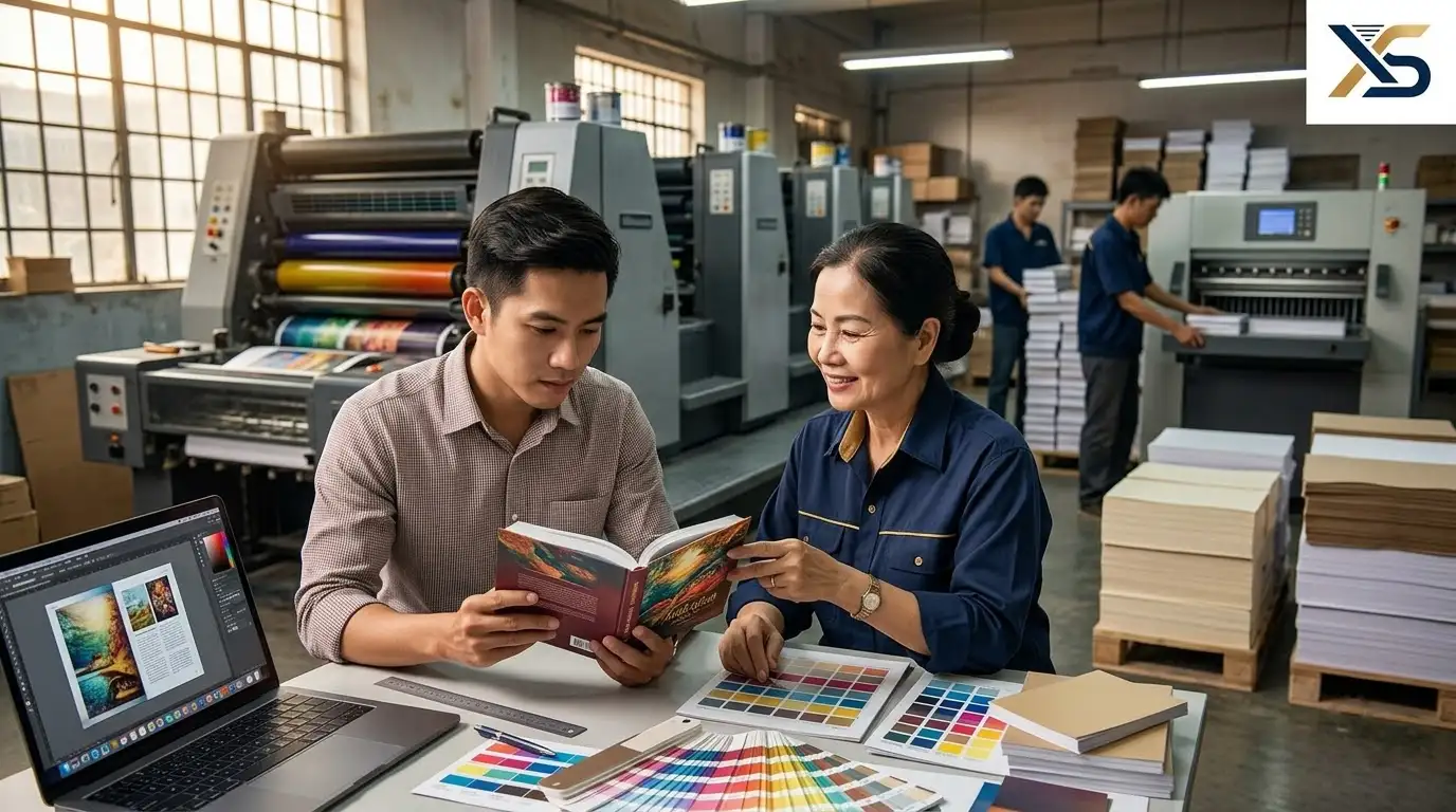 Các bước đặt in sách chuẩn quy trình sản xuất cơ học