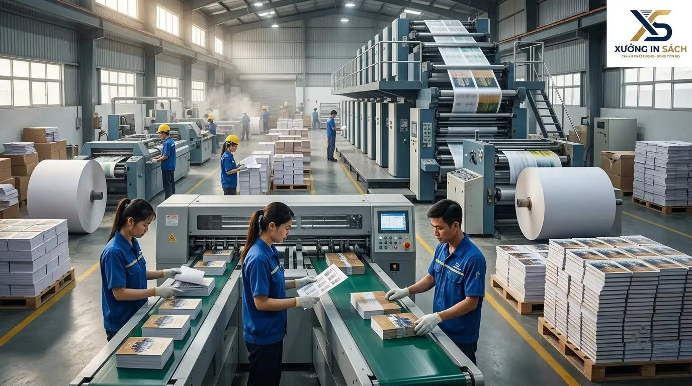 thời gian in sách số lượng lớn chuẩn xác tại xưởng